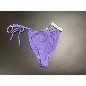 Monica Hansen Beachwear NWT Lurex Bikini Bottom Purple Size Medium